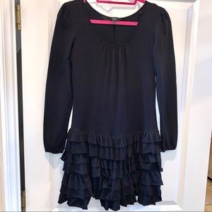 Women’s SZ S EXPRESS Black Ruffled Mini Dress